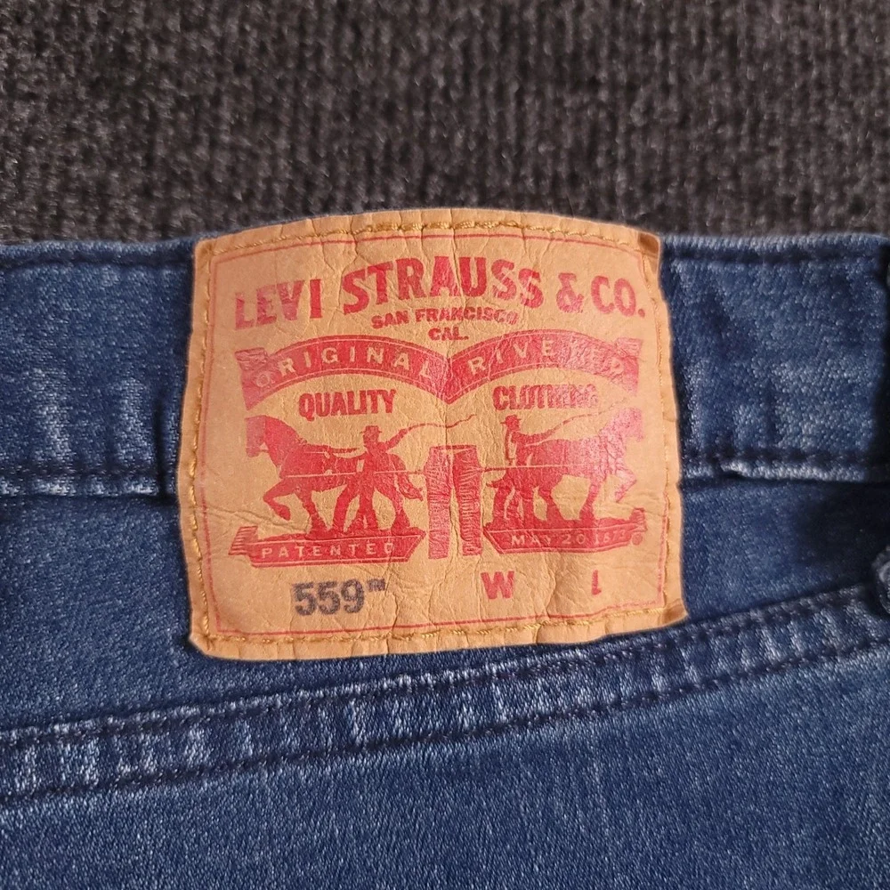 Levi's Men 559 Relaxed Straight Jeans 52x32 Blue Stretch Big Tall‎ NWT